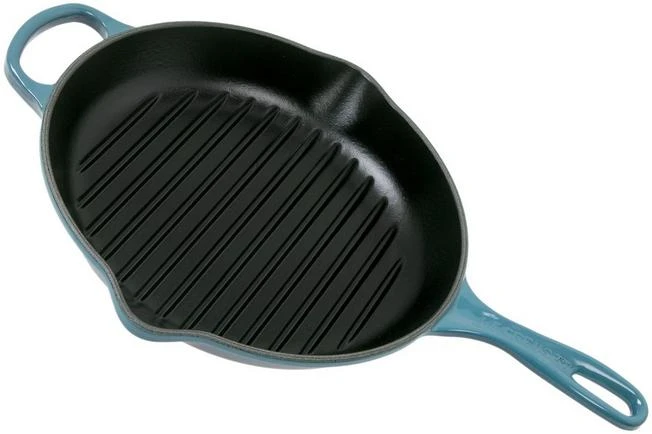 Le Creuset Grill Pan/skillet 26cm Round, Navy 3 Le Creuset Grill Pan/skillet 26cm Round, Navy