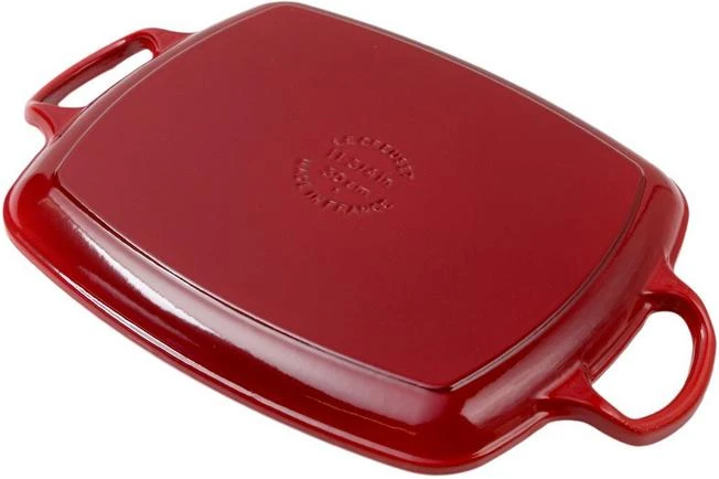 Le Creuset La Fonte Enamel Grill Pan 30 Cm, Cherry Red 4 Le Creuset La Fonte Enamel Grill Pan 30 Cm, Cherry Red - Image 2