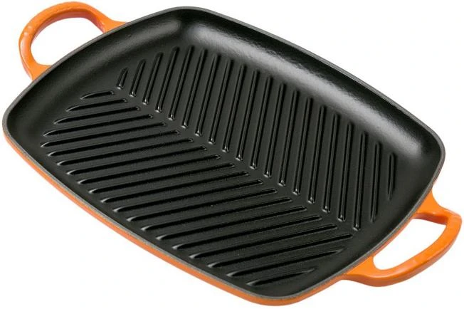Le Creuset La Fonte Enamel Grill Pan 30 Cm, Orange 3 Le Creuset La Fonte Enamel Grill Pan 30 Cm, Orange