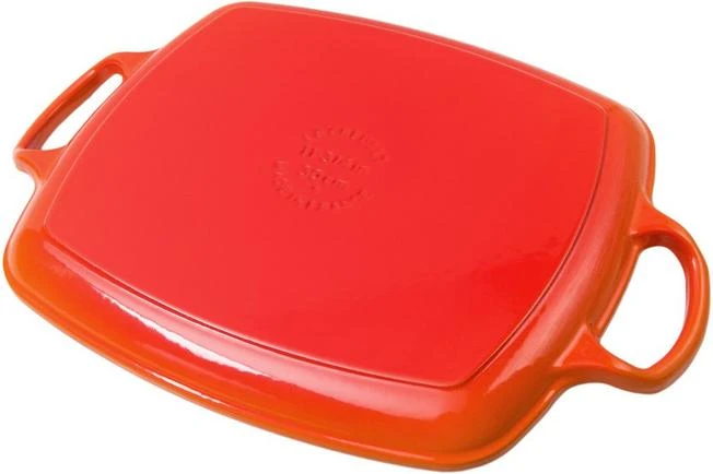 Le Creuset La Fonte Enamel Grill Pan 30 Cm, Orange 4 Le Creuset La Fonte Enamel Grill Pan 30 Cm, Orange - Image 2