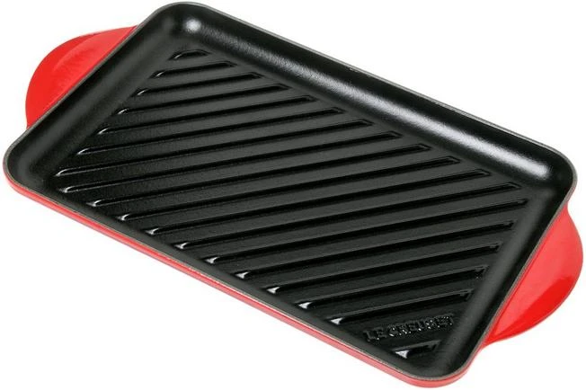 Le Creuset La Fonte Enamel Rectangular Grill Pan 32 Cm, Red 3 Le Creuset La Fonte Enamel Rectangular Grill Pan 32 Cm, Red