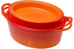 Le Creuset Doufeu Cast-iron Casserole Oval, 32 Cm, 7.2L Orange-red