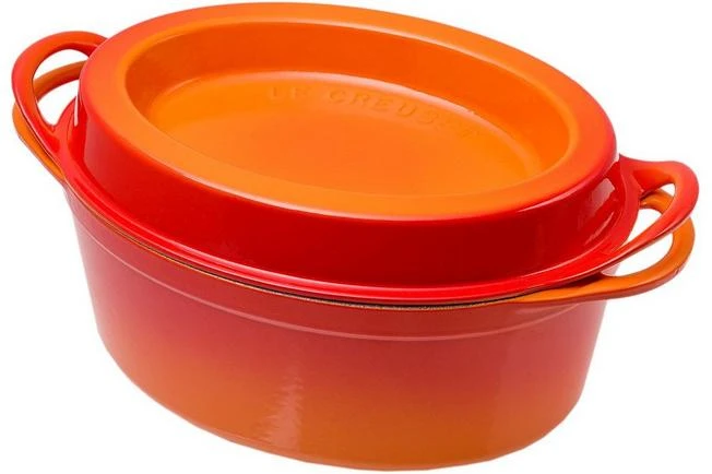 Le Creuset Doufeu Cast-iron Casserole Oval, 32 Cm, 7.2L Orange-red 3 Le Creuset Doufeu Cast-iron Casserole Oval, 32 Cm, 7.2L Orange-red
