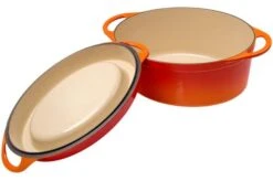 Le Creuset Doufeu Cast-iron Casserole Oval, 32 Cm, 7.2L Orange-red 6 Le Creuset Doufeu Cast-iron Casserole Oval, 32 Cm, 7.2L Orange-red -KNIVES AND TOOLS LC25084320902460 02 le creuset lc25084320902460 02