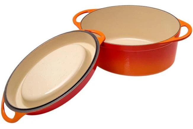 Le Creuset Doufeu Cast-iron Casserole Oval, 32 Cm, 7.2L Orange-red 4 Le Creuset Doufeu Cast-iron Casserole Oval, 32 Cm, 7.2L Orange-red - Image 2