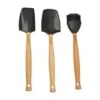 Le Creuset Premium Silicone Spatula 3-piece Set, Black -KNIVES AND TOOLS LC42830001400007 01 lecreuset