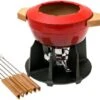 Le Creuset Fondue Set With Wooden Handles, 2L, Cherry Red