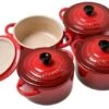Le Creuset Les Céramiques Mini-cocotte Set 10 Cm, Cherry-red 2 Le Creuset Les Céramiques Mini-cocotte Set 10 Cm, Cherry-red -KNIVES AND TOOLS LC91006900060010 01 le creuset