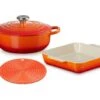 Le Creuset 2022 Set Flame, Cast Iron Stoneware And Silicone, Pan Set